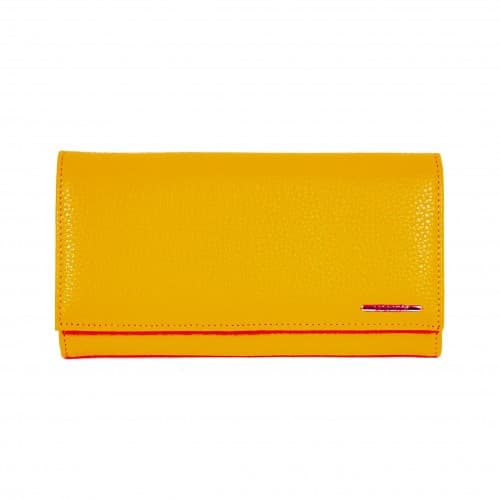 Дамско портмоне ENZO NORI модел CLASSIQUE естествена кожа жълт